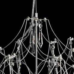 (OpenBox) Modern Luxe Glam Starry Sky LED Crystal Chandelier