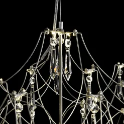 (OpenBox) Modern Luxe Glam Starry Sky LED Crystal Chandelier