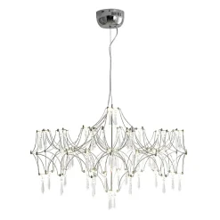 (OpenBox) Modern Luxe Glam Starry Sky LED Crystal Chandelier