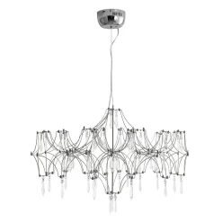 (OpenBox) Modern Luxe Glam Starry Sky LED Crystal Chandelier