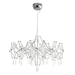 (OpenBox) Modern Luxe Glam Starry Sky LED Crystal Chandelier