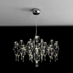 (OpenBox) Modern Luxe Glam Starry Sky LED Crystal Chandelier