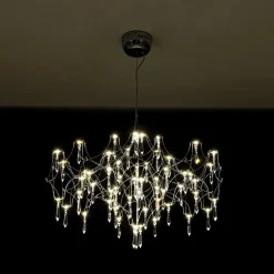 (OpenBox) Modern Luxe Glam Starry Sky LED Crystal Chandelier