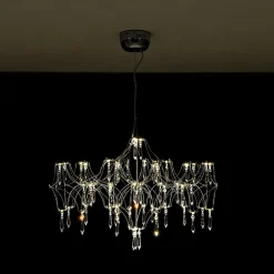 (OpenBox) Modern Luxe Glam Starry Sky LED Crystal Chandelier