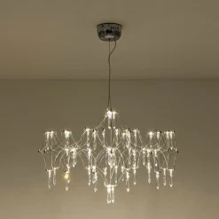 (OpenBox) Modern Luxe Glam Starry Sky LED Crystal Chandelier