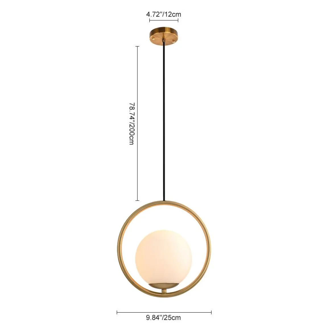 (OpenBox) Modern 1-ring Globe Pendant Light