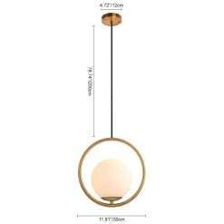 (OpenBox) Modern 1-ring Globe Pendant Light
