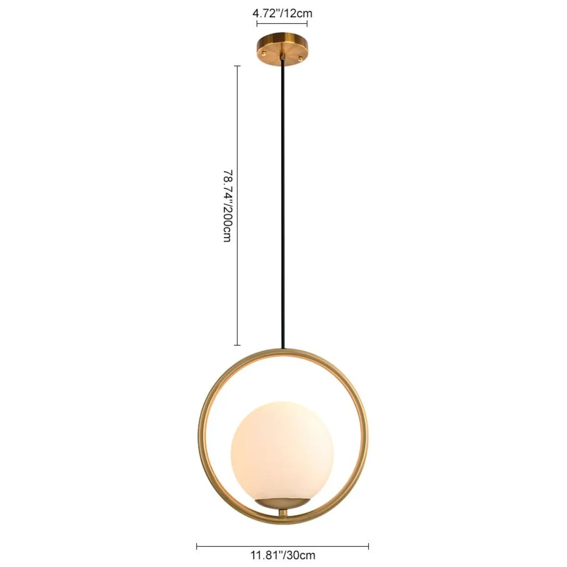 (OpenBox) Modern 1-ring Globe Pendant Light