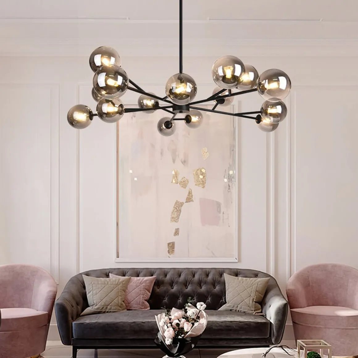 (OpenBox) Modern Sputnik Branching Bubble Chandelier
