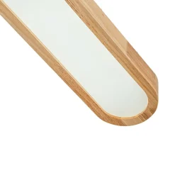 (OpenBox) Natural Wood Long Oval Dimmable LED Flush Mount