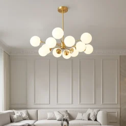 (OpenBox) Opal Glass Globe Sputnik Chandelier