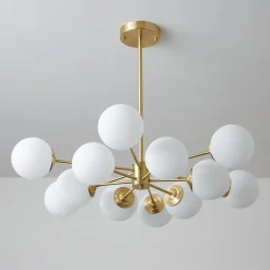 (OpenBox) Opal Glass Globe Sputnik Chandelier