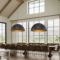 (OpenBox) Oversized Metal Dome Pendant Light