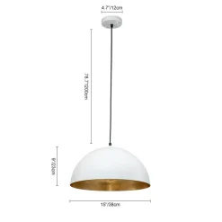 (OpenBox) Oversized Metal Dome Pendant Light