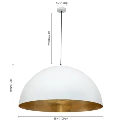 (OpenBox) Oversized Metal Dome Pendant Light