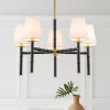 (OpenBox) Vintage Chic 5-Light White Linen Shade Chandelier