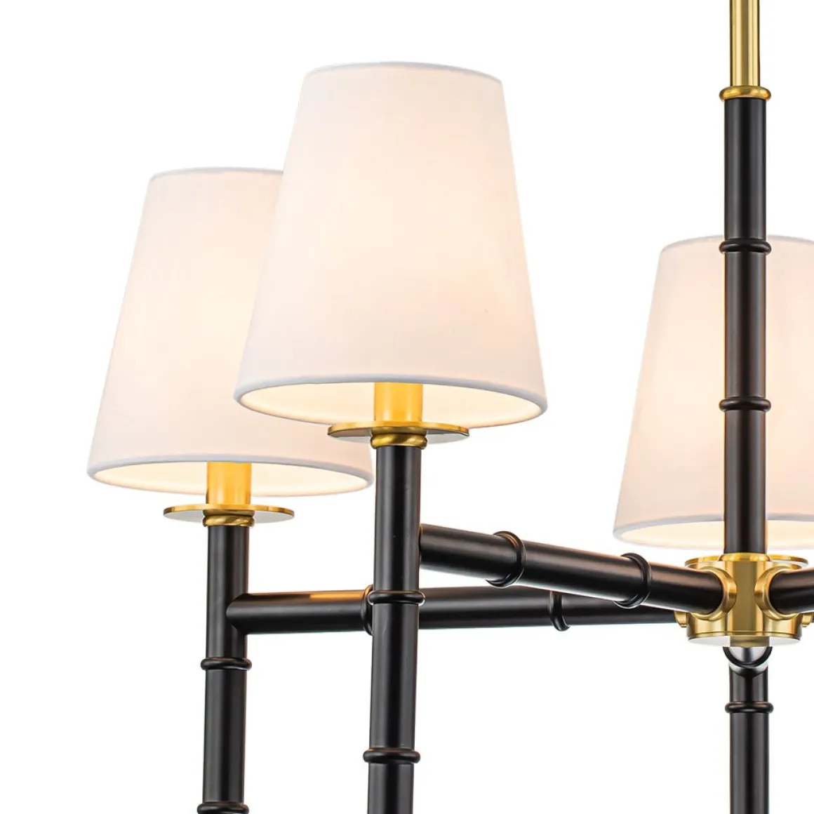 (OpenBox) Vintage Chic 5-Light White Linen Shade Chandelier