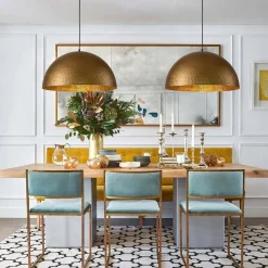(OpenBox) Vintage Luxe Oversized Hammered Dome Pendant