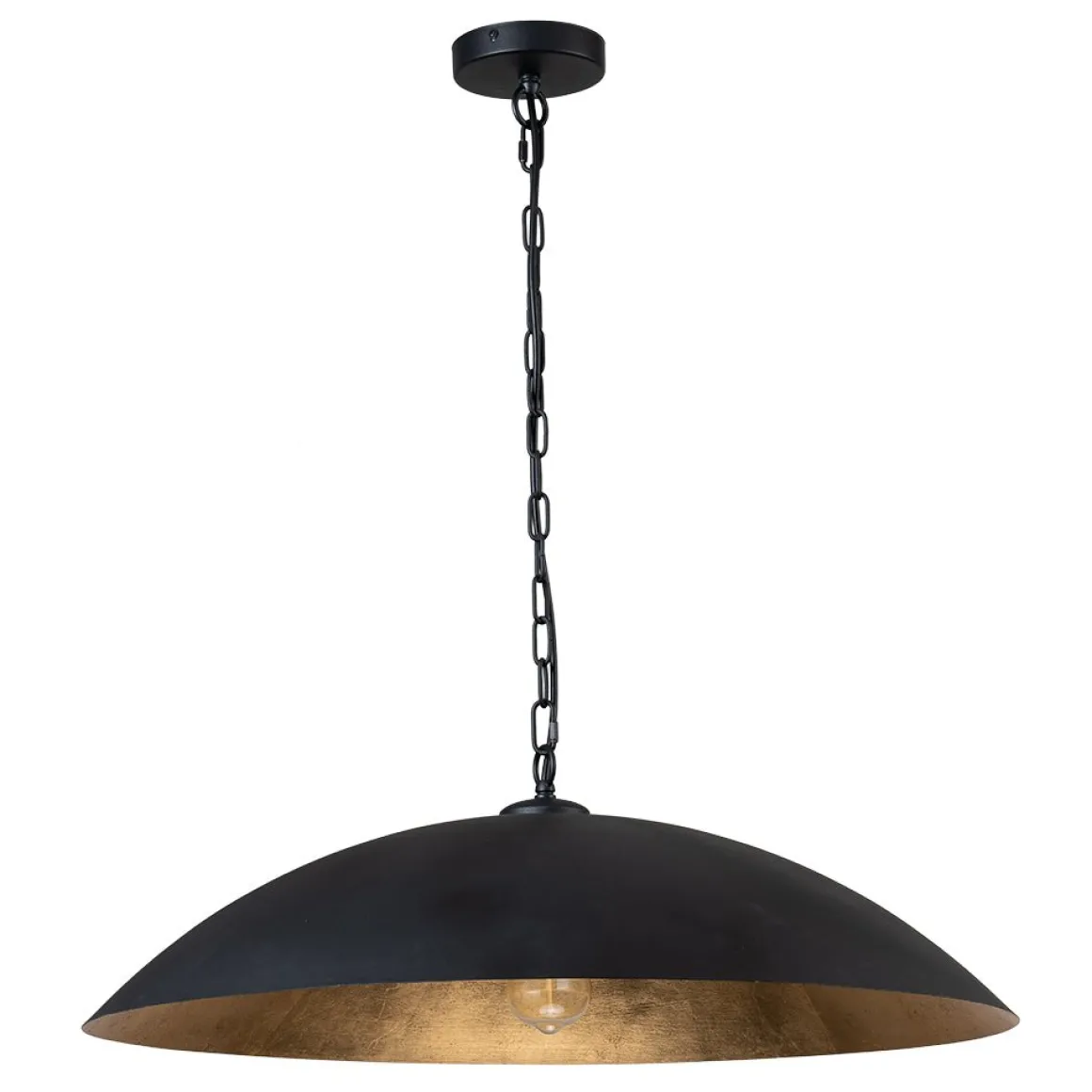 (OpenBox) Vintage Oversized Flat Dome Metal Pendant Light
