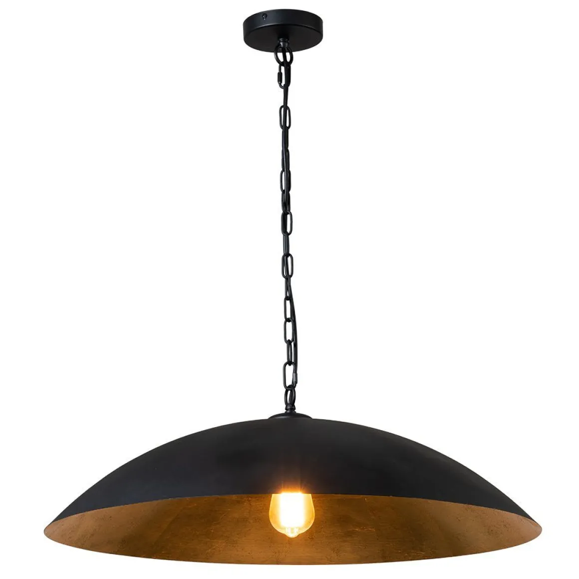 (OpenBox) Vintage Oversized Flat Dome Metal Pendant Light