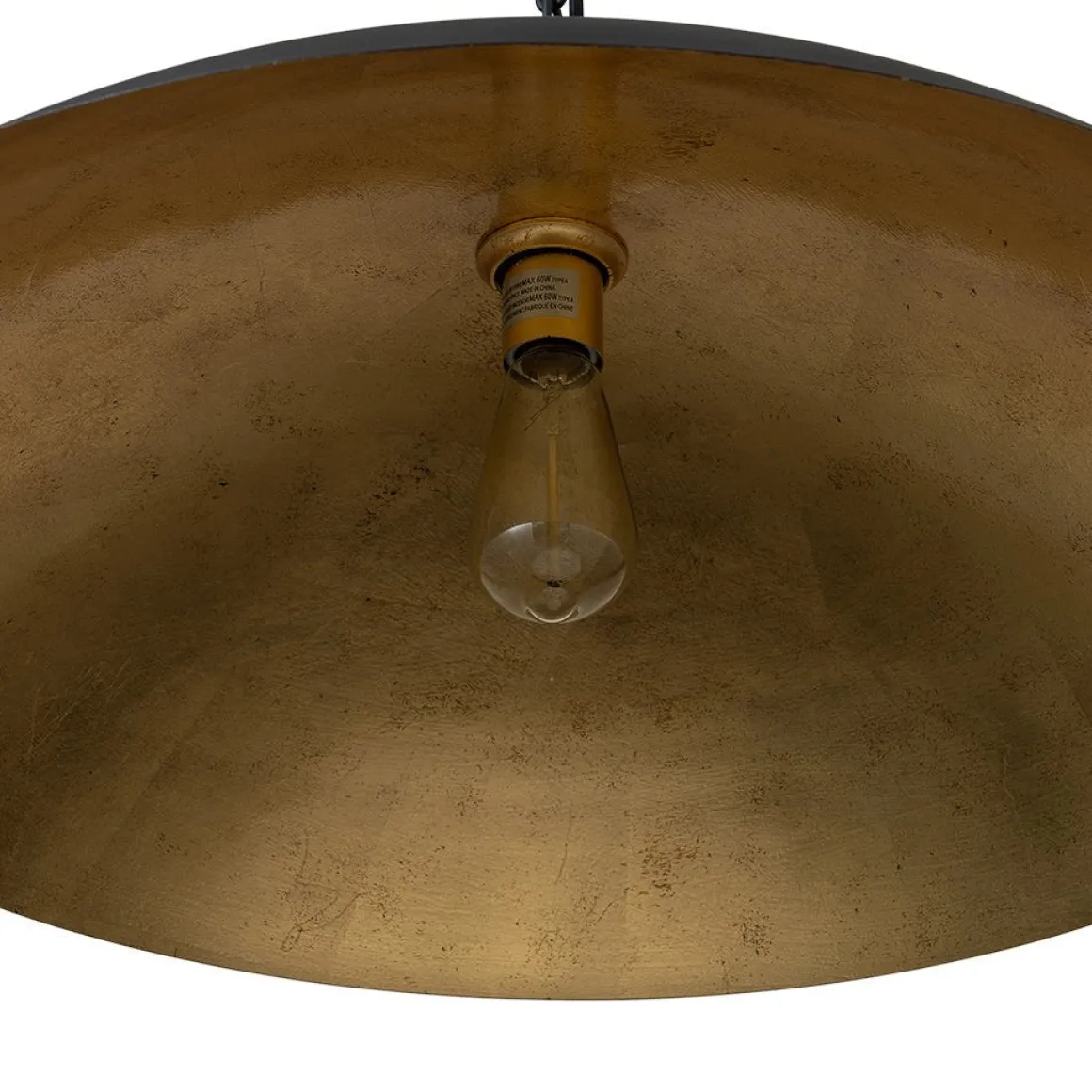 (OpenBox) Vintage Oversized Flat Dome Metal Pendant Light