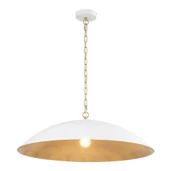 (OpenBox) Vintage Oversized Flat Dome Metal Pendant Light