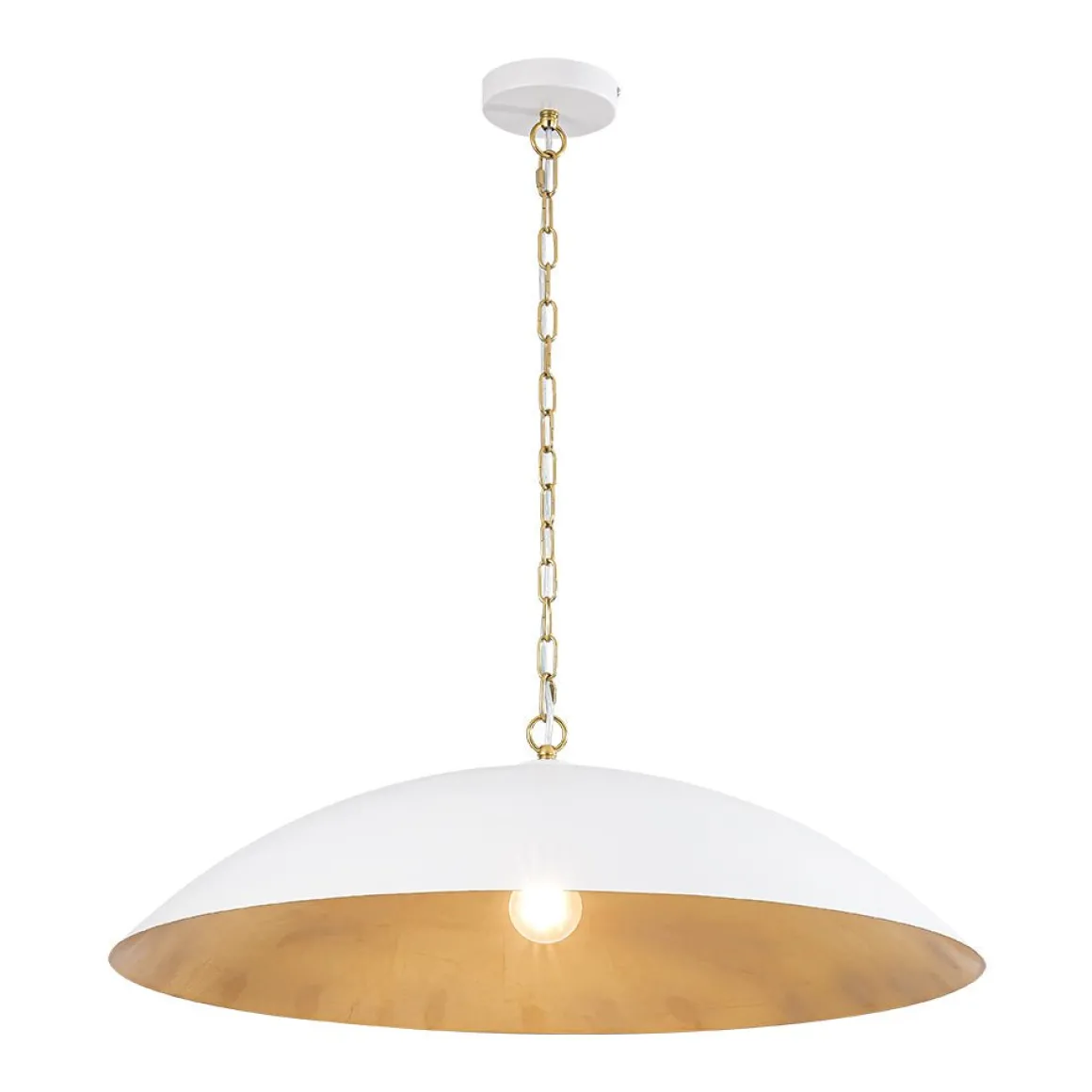 (OpenBox) Vintage Oversized Flat Dome Metal Pendant Light