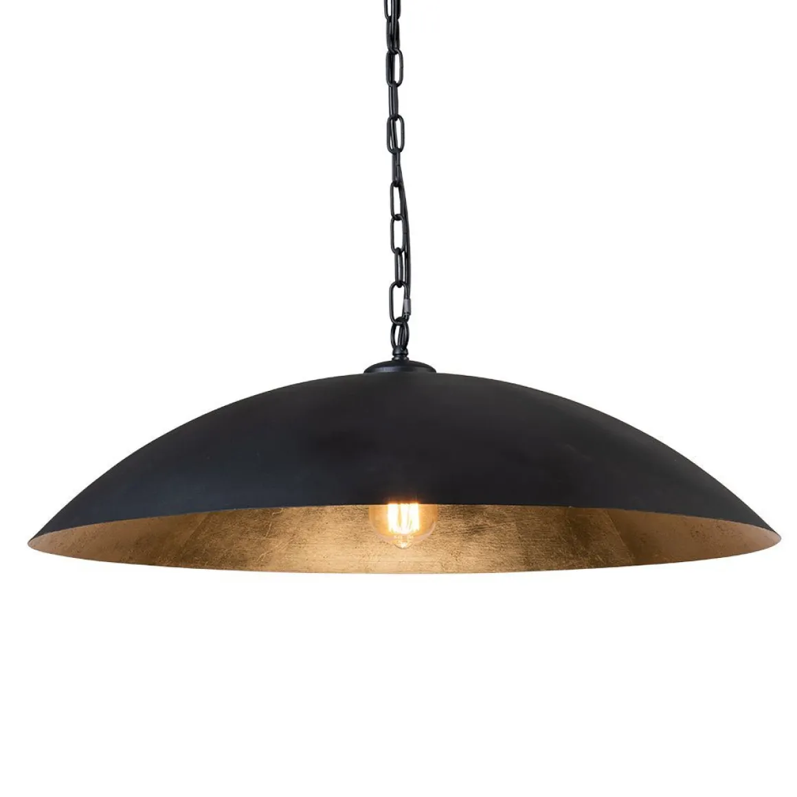 (OpenBox) Vintage Oversized Flat Dome Metal Pendant Light