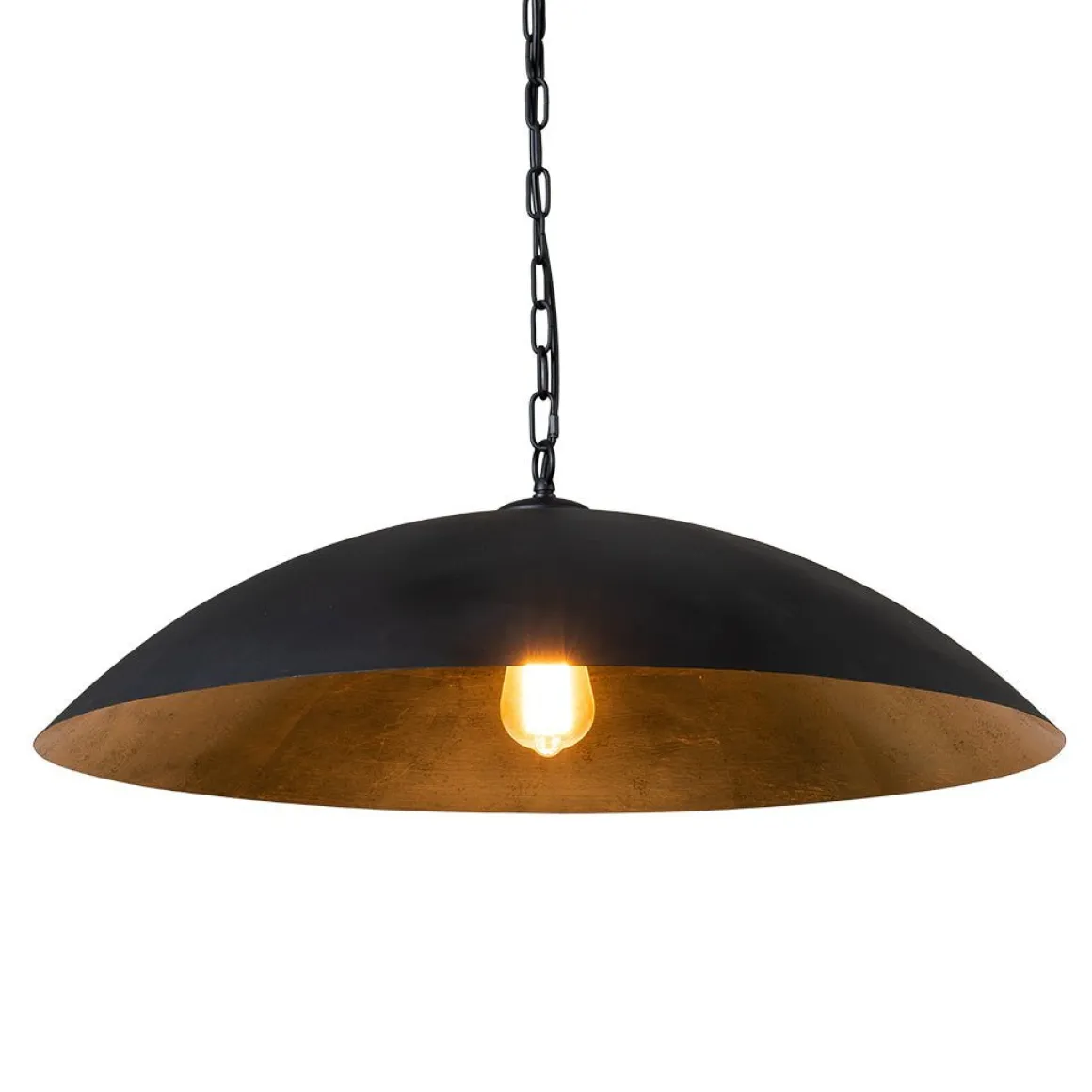 (OpenBox) Vintage Oversized Flat Dome Metal Pendant Light