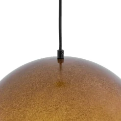 Oversized Antique Dark Rust Iron Dome Pendant Light
