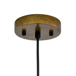 Oversized Antique Dark Rust Iron Dome Pendant Light