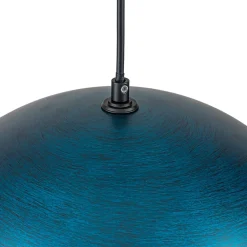 Oversized Industrial Oxidized Copper Patina Dome Pendant