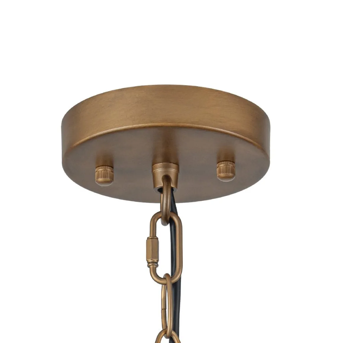 Oversized Vintage Bronze Metal Dome Pendant Light