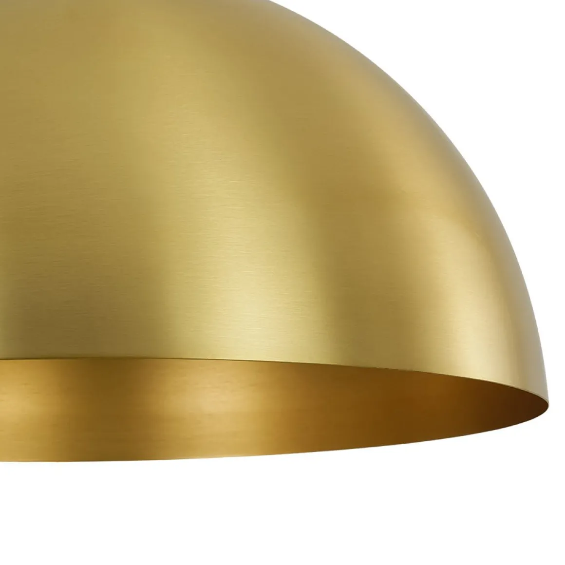 Oversized Vintage Luxe Brass Wide Iron Dome Pendant