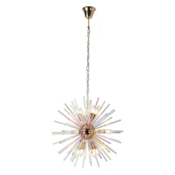 Pop Art Colorful Tube 12-Light Sunburst Chandelier