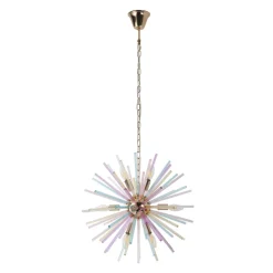 Pop Art Colorful Tube 12-Light Sunburst Chandelier