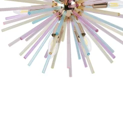 Pop Art Colorful Tube 12-Light Sunburst Chandelier