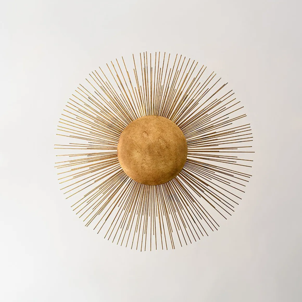Radiant Luxe Antique Gild Gold Foiled Oversized Sunburst Chandelier