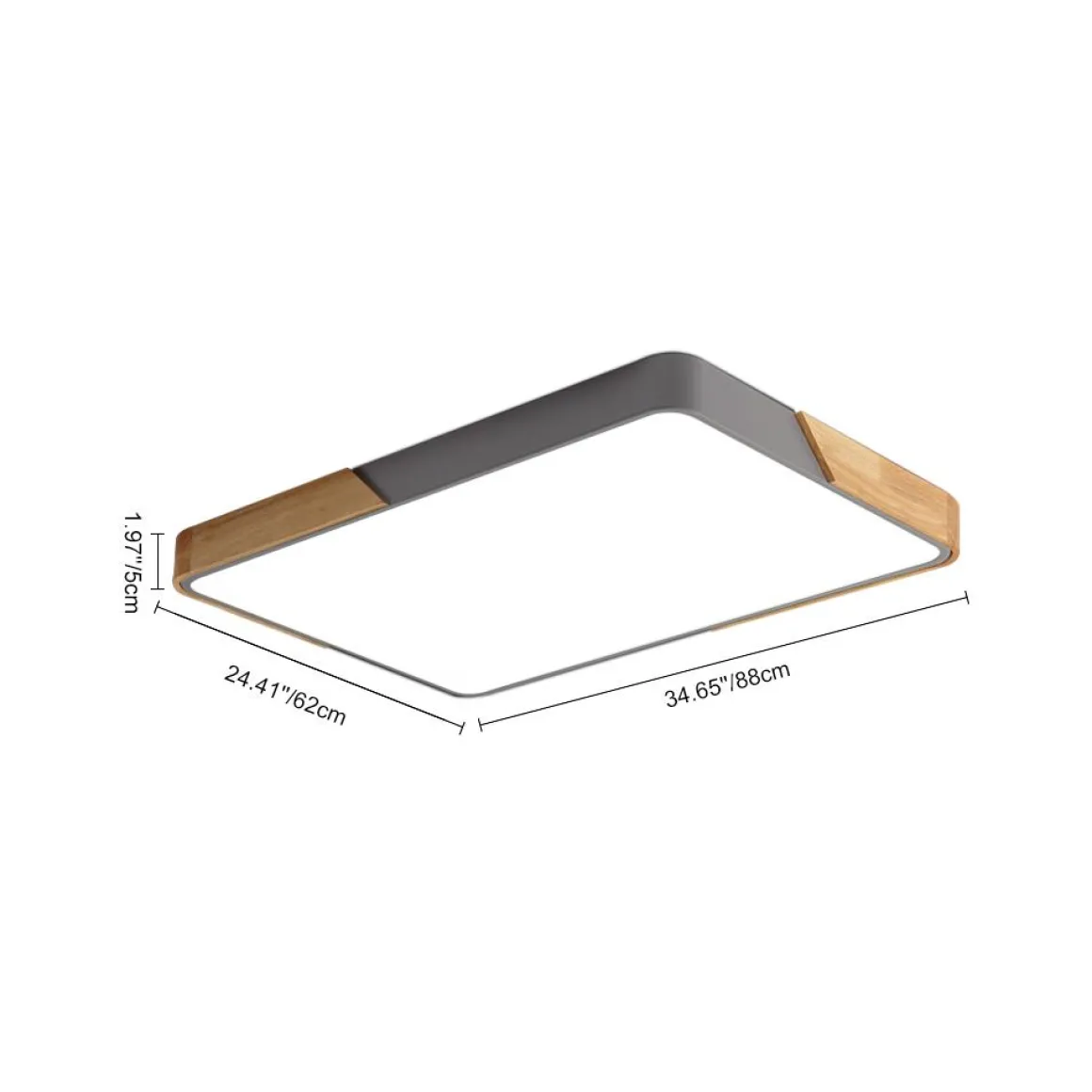 Rectangle LED Flush Mount Light