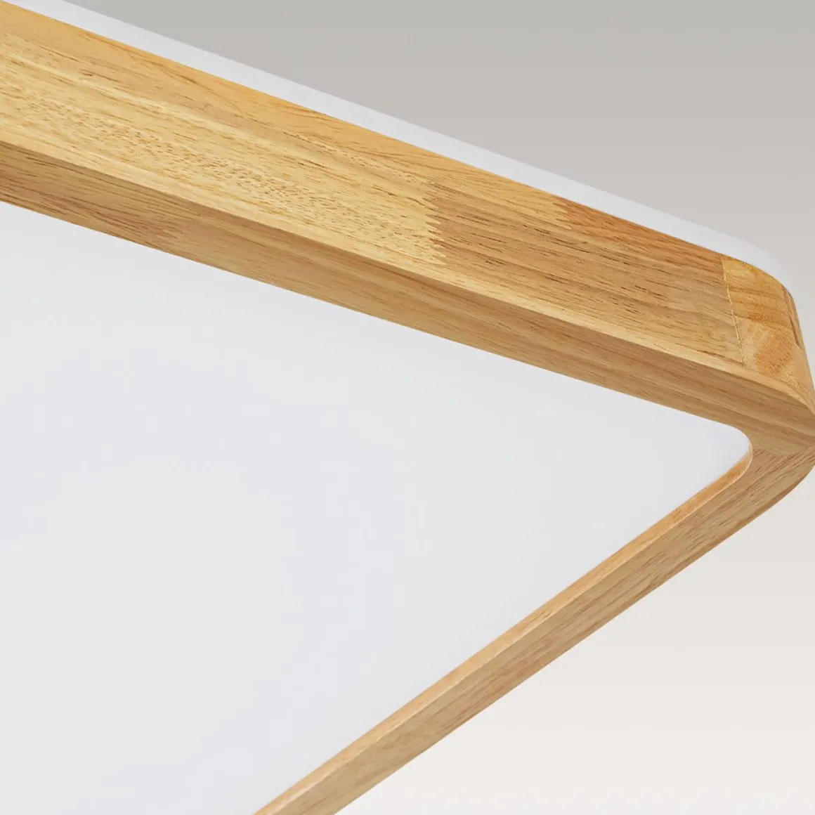 Rectangle Wood Dimmable LED Flush Mount Light