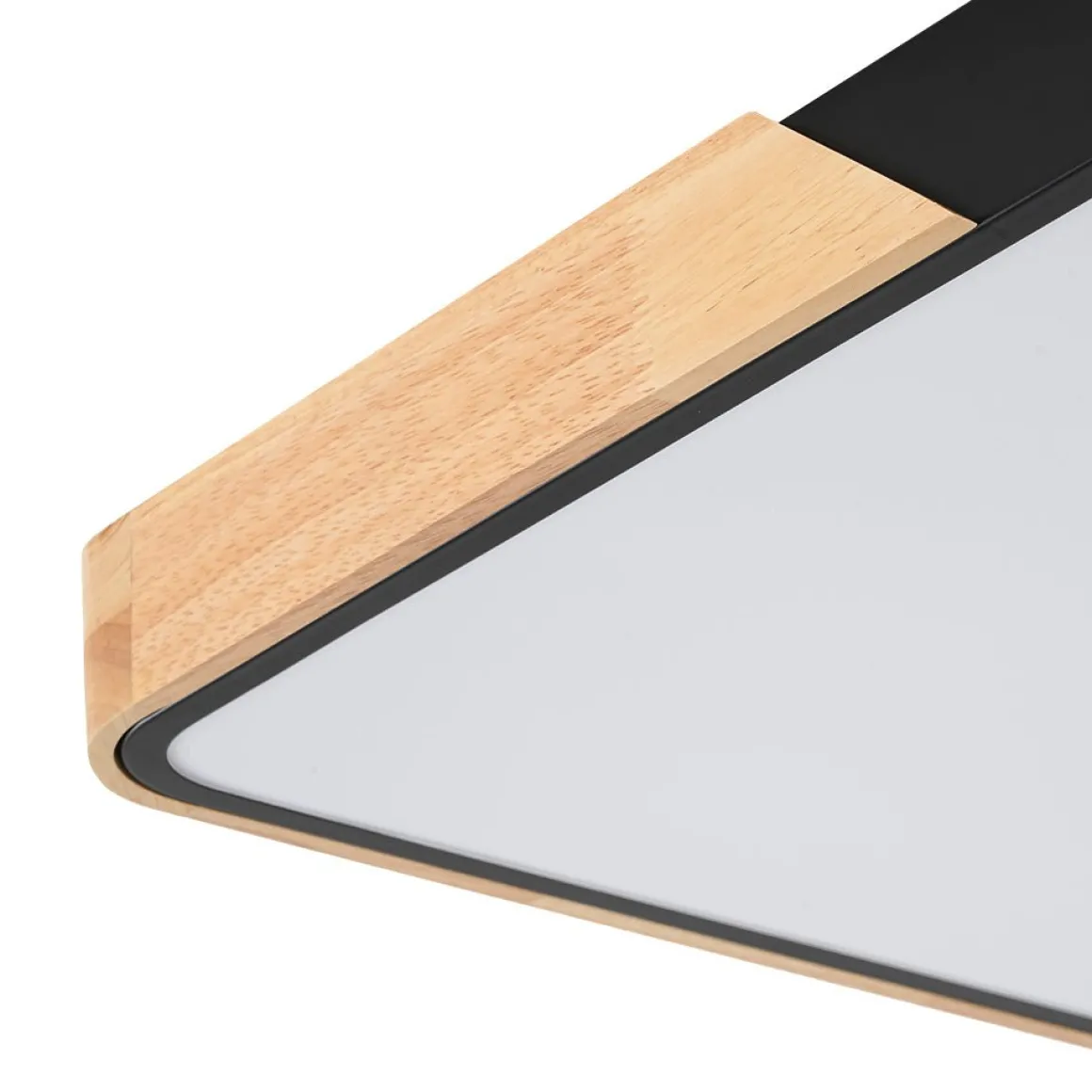Rectangle Wood Dimmable LED Flush Mount Ceiling Light