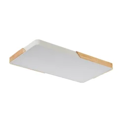 Rectangle Wood Dimmable LED Flush Mount Ceiling Light