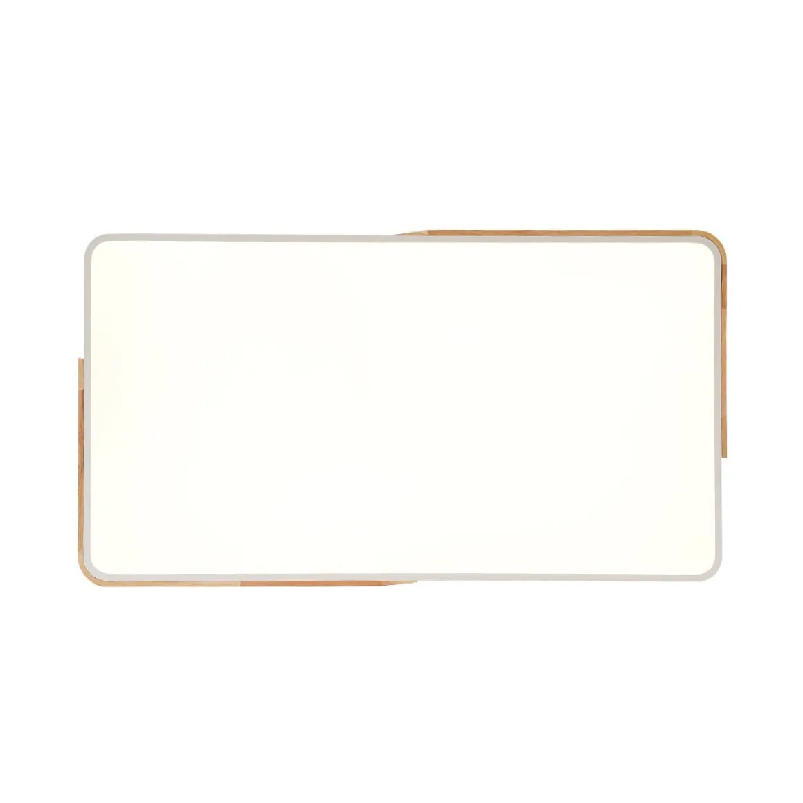 Rectangle Wood Dimmable LED Flush Mount Ceiling Light
