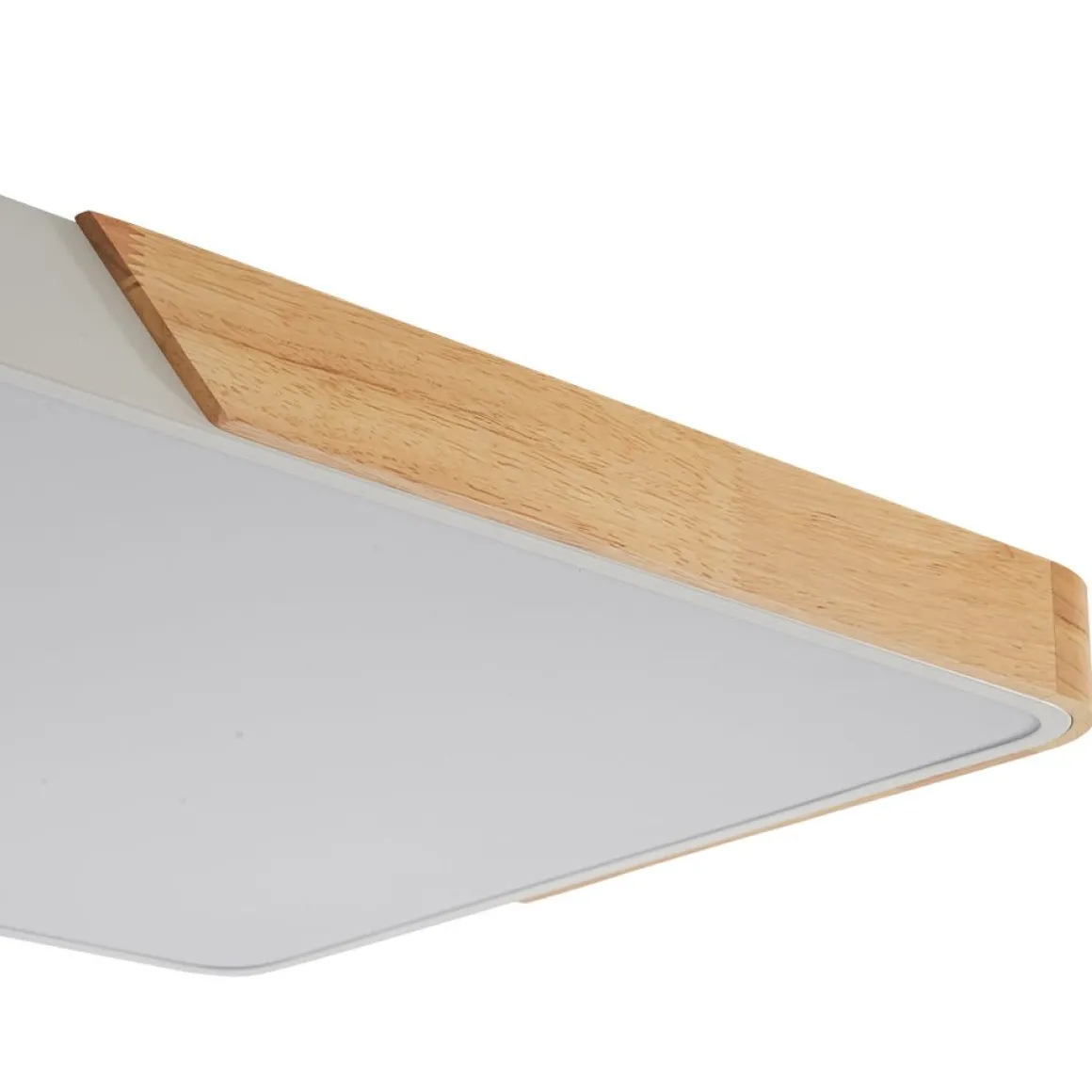 Rectangle Wood Dimmable LED Flush Mount Ceiling Light