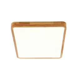 Rectangle Wooden Dimmable LED Flush Mount Ceiling Light