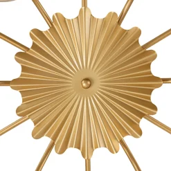 Retro Bloom 12-Light Amber Glass Bubble Semi Flush Chandelier