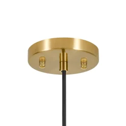 Retro 1-Light Brass Iron Flat Dome Kitchen Pendant