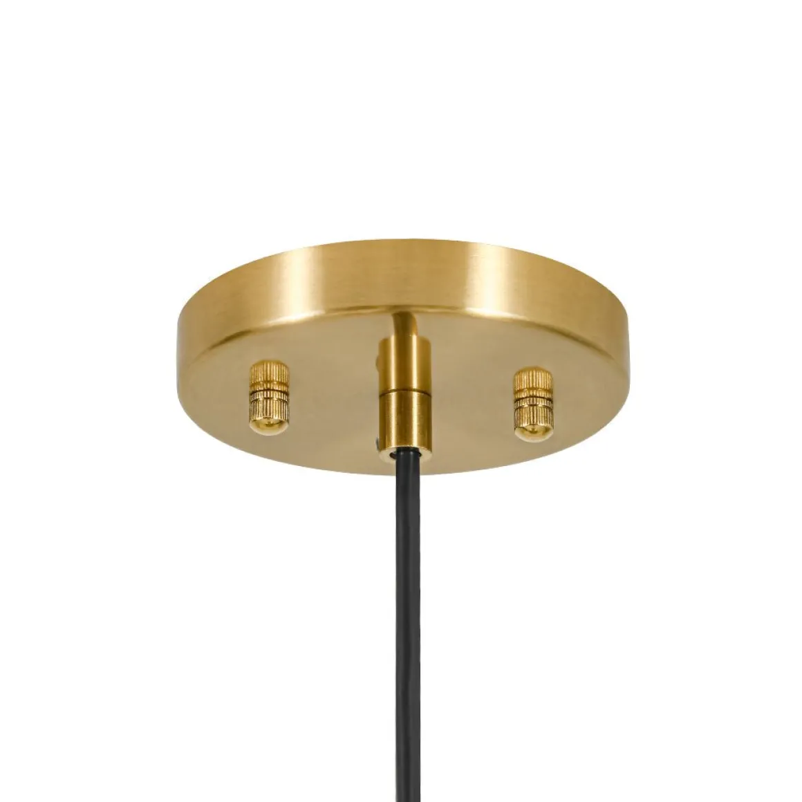Retro 1-Light Brass Iron Flat Dome Kitchen Pendant