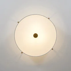 Retro Wide Drum Round Linen Cage Semi Flush Mount