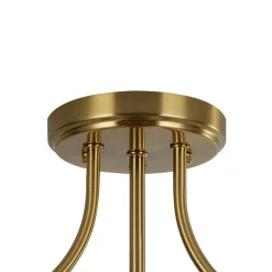 Round Drum Hammered Glass Semi Flush Mount